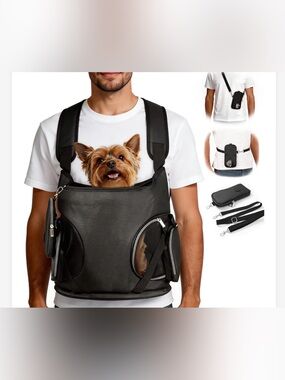 Front-Opening Pet Carrier Backpack - Black